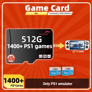 PS1 игровая карта для Powkiddy RGB10MAX 3, карта памяти TF Plug & Play, предварительная установка, Ретро игры, SD портативная высокоскоростная карта 1 ТБ 512 ГБ