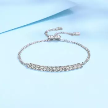 PT950 white gold bracelet female platinum ins style moissan diamond diamond ring finger jewellery luxury fashion female models