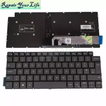 PT-BR UK GE испанские Сменные клавиатуры для Dell Inspiron 13 7391 2 в 1 7390 7306 7490 Британская клавиатура с подсветкой 06G6YK 6G6YK