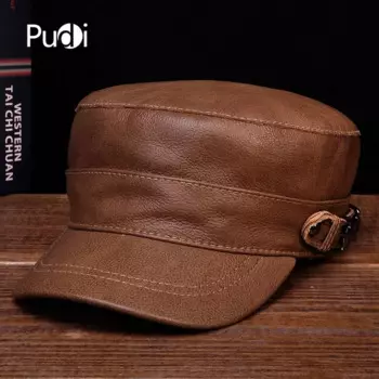 Pudi новый мужской женский берет из натуральной кожи унисекс, кепки-ведра, береты HL108
