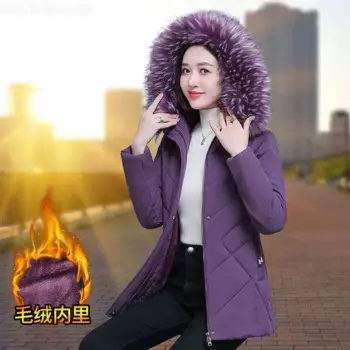 Пуховик женский Parkas2024Winter, новинка, Высококачественная теплая куртка с хлопковой подкладкой, модное плотное дамское пальто, Длинный топ в западном стиле