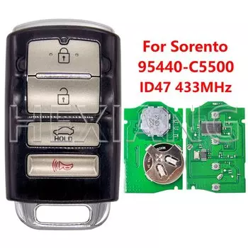 Пульт дистанционного управления HE 95440-C5500 95440-F6000 95440-F6100 ID47 433 МГц для автомобиля KIA Cadenza 2016-2019 Sorento 2019