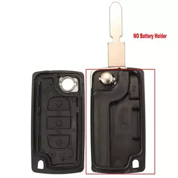 Пульт дистанционного управления jingyuqin 3 кнопки флип Автомобильный Брелок чехол для Peugeot 406 407 ne78 лезвие с зажимом батареи (CE0536)