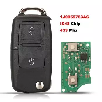 Пульт дистанционного управления jingyuqin для VW/VOLKSWAGEN Beetle Bora Golf Passat Polo Transporter T5 1J 0959753 АГ / ХЛО 1Й 0959753 АГ/1М 0959753 E