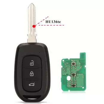 Пульт дистанционного управления jingyuqin с чипом PCF7961M HITAG AES для Renault Sandero Dacia Logan Lodgy Dokker Duster 433 МГц VAC102 HU136te