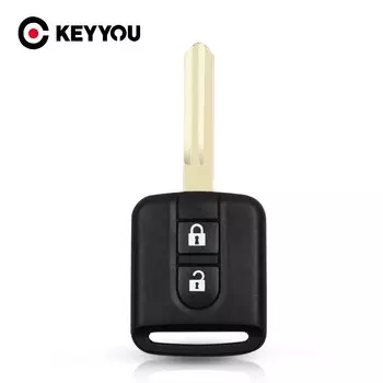 Пульт дистанционного управления KEYYOU с 2 кнопками, чехол для автомобильного ключа-брелока для Nissan Qashqai Navara Micra NV200 патруль Y61 2002-2016, запасная деталь