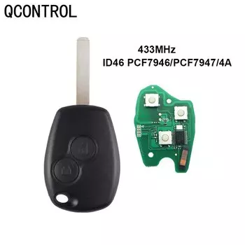 Пульт дистанционного управления QCONTROL для автомобиля Renault Clio Scenic Kangoo Megane PCF7946 / PCF7947 /4A Chip