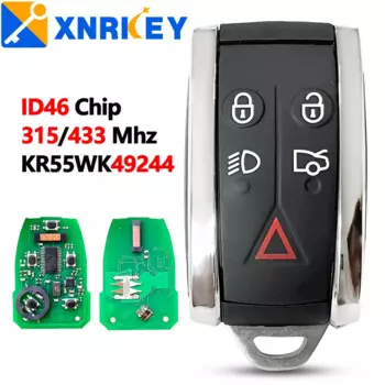 Пульт дистанционного управления XNRKEY для автомобиля Jaguar ID46 pcf 7945 чип FCC: KR55WK49244 бесключевой доступ XF XFR XK XKR 2009-2013 315/433 МГц