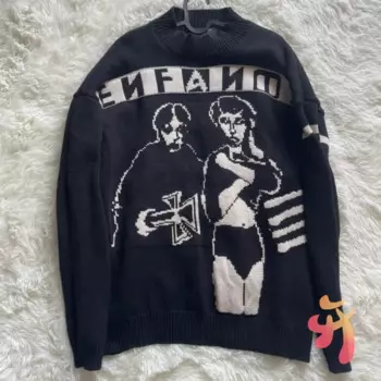 Пуловер зимний жаккардовый с принтом, 24ss