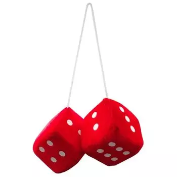 Пушистые кубики, подвесное украшение, новогодний подарок на автомобильное зеркало заднего вида