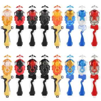 Пусковое устройство для правого и левого отсеков для Beyblade Burst DB B-184 Custom LR Long Dual String Beylauncher, спиннинговые игрушки, детали, красный, черный