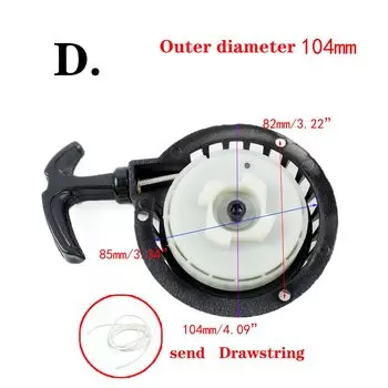 Пусковое устройство из алюминиевого сплава, легко тянуть, подходит для 47cc 49cc 2 Stoke, карманный мини-внедорожник для питбайка, мотовездехода, квадроцикла, 2-тактный мини-мотоцикл