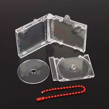 Пустой альбом, мини-футляр для компакт-дисков, брелок для ключей с проигрывателем компакт-дисков, периферийный памятный альбом, держатель для ключей для DIY, подвеска на рюкзак