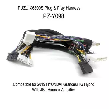 PUZU PZ-Y098PUZU автомобильный DSP разъем для усилителя & Play жгутовый кабель для HYUNDAI GRANDEUR IG 2019 с усилителем HARMAN