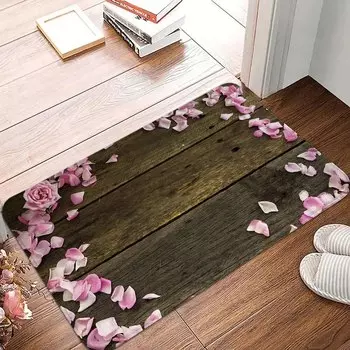 ПВХ коврик для двери с принтом цветов