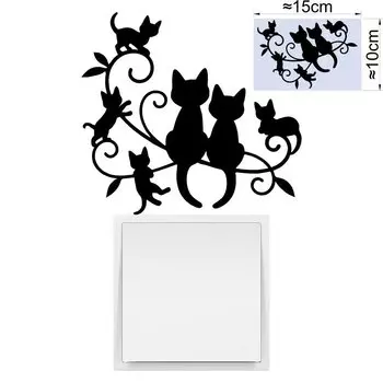 ПВХ наклейка кошка