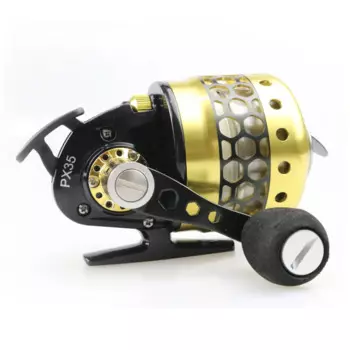 PX35 Рыболовная катушка Рогатка 4 + 1 шарикоподшипник блочный лук Охота закрытое металлическое катушечное колесо уличная 5 # PE леска 55 м