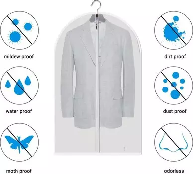 Пылезащитный чехол для одежды Sindax, прозрачный