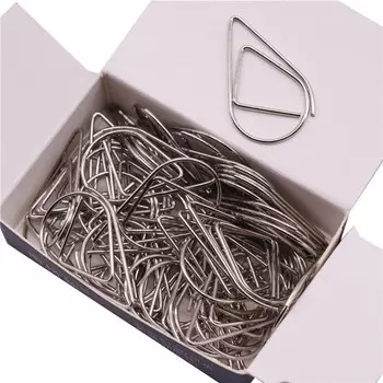 PYWNJU металлические каплевидные скрепки 50 шт., золото, серебро