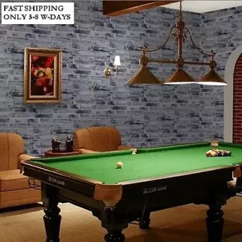 Q QIHANG высококачественные голубые обои с кирпичной стеной, текстурированные кирпичи, виниловые обои в рулоне 0,53 М * 10 м = м2