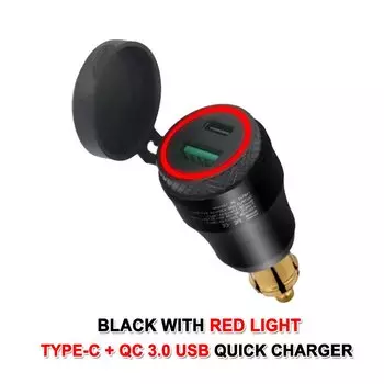 QC3.0 Мотоциклетное зарядное устройство с двумя USB-портами Type-C, аксессуары для BMW R1200RT R1250GS F800GS R1300GS ADV R12 для Tiger 850 900 1200 XRT