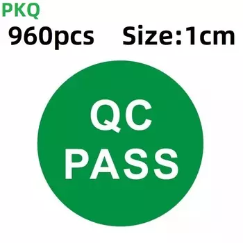 QC PASS зеленые бумажные контрольные наклейки