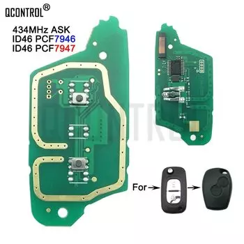 QCONTROL 2 BT автомобильный пульт дистанционного управления, установочная монтажная плата для Renault Wind Clio Modus Kangoo Master ждак 2004 - 2016 ID46 PCF7946/7947
