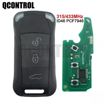 QCONTROL 3 кнопки откидной дистанционный автомобильный брелок 433 МГц PCF7946A для Porsche Cayenne 2004 2005 2006 2007 2008 2009 2010. 2011