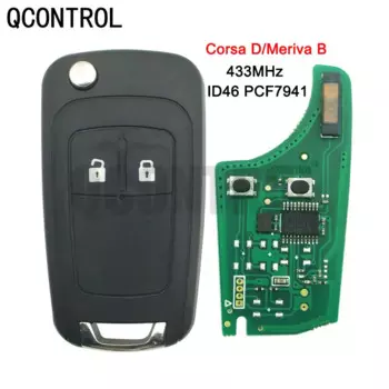 QCONTROL G4-AM433TX Костюм дистанционного ключа автомобиля 433 МГц для Opel/Vauxhall Corsa D 2007+, Meriva B 2010+ PCF7941 Чип