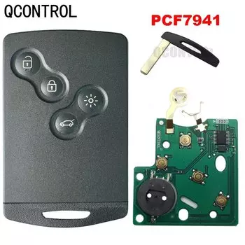 QCONTROL Keyless Go или Half Smart Remote Key 433 МГц PCF7953 PCF7952 PCF7941 4A для Renault Megane III Fluence Laguna III Scenic