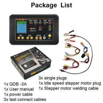 QDB-3A 2A Тест катушки зажигания автомобиля Инжектор Электромагнитный клапан холостого хода Шаговый двигатель Инструмент Тестер Детектор неисправностей Симулятор вождения