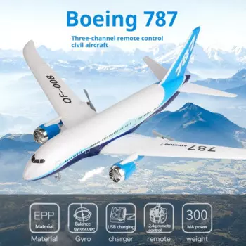 Qf008 Трехканальный самолет Boeing 787 с дистанционным управлением, самолет с фиксированным крылом, пенопластовый самолет, планер, модель самолета, детская радиоуправляемая игрушка, подарки