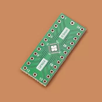 1 шт. QFN24 золотая/серебряная паяльная прокладка для адаптера SMT с прямой вставкой, тестовая плата, передающая плата с расстоянием 0,5/0,65 мм, 2,54 контакта