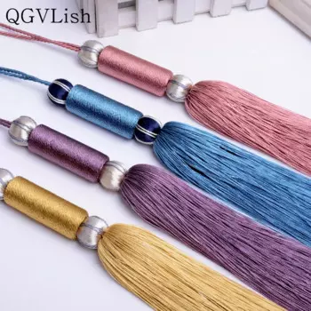QGVLish 5 шт., шнур, маленькая кисточка, бахрома, Аксессуары для штор, сделай сам, шитье, балдахин, сценический, диван, ключ, кисточки, завязки, домашний декор