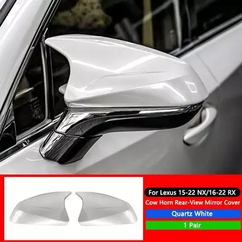 QHCP крышка зеркала заднего вида бычий рог боковые зеркала заднего вида крышка LHD для Lexus NX 2015-2023 RX 2016-2023 внешние аксессуары
