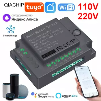 QIACHIP 4CH Умный Wi-Fi выключатель