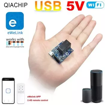 QIACHIP Мини Wi-Fi Smart Switch DC 5V 1-канальный