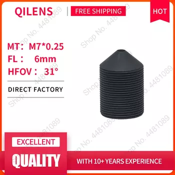 QILENS CCTV объектив M7 6 мм для безопасности 720P 1080P HD мини камера объектив с отверстием