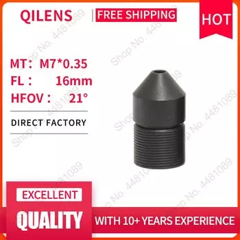 QILENS объектив CM7F16H12.3A0 16 мм для видеонаблюдения
