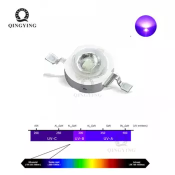 QINGYING 3W УФ фиолетовые светодиоды 5шт