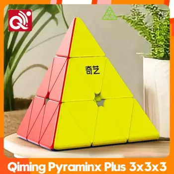 QIYI Qiming Пирамида плюс 3x3x3 Магнитный магический куб скоростной куб Пирамида Профессиональный пазл куб волшебные игрушки