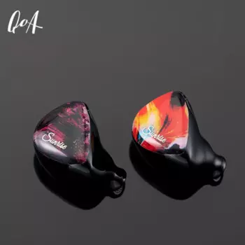 QOA Barbados Sunrise 3D HIFI наушники 1DD + 1BA гибридный монитор IEMs аудиофильская музыкальная гарнитура 0,78 мм 2-контактные наушники розовый Lady Affinit