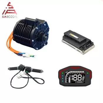 QS 138 3000 Вт V2 Новый внешний вид 72 В 100 к/ч Комплекты силового поезда двигателя со средним приводом с ремнем/спинном контроллера двигателя
