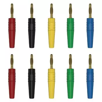 QSS золотые банановые разъёмы 2 мм, набор из 10 штук