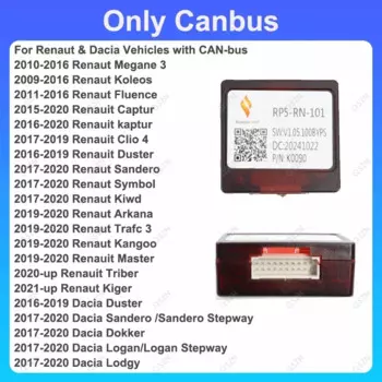 QSZN автомобильный радиокабель CANBus Box декодер с жгутами проводов для Renault Captur Clio Sandero Logan Duster Kwid Kangoo Dokker Dacia