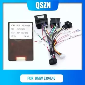 QSZN Автомобильный радиоприемник Canbus Box декодер для BMW E39 E46 жгут проводов кабели вилка кабель питания Android