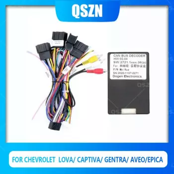 QSZN автомобильный радиоприемник canbus Box DJ-003 адаптер для CHEVROLET Lova/ Captiva/Gentra/ Aveo/Epica жгут проводов кабель питания Android
