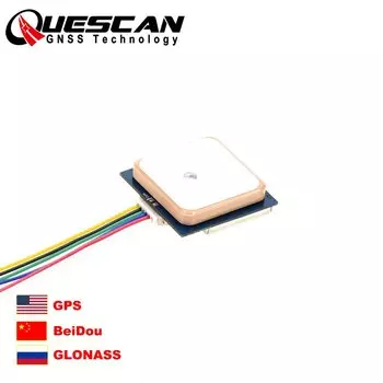 QUESCAN Z128F Двойной режим ГПС ГНСС модуль ГПС Бэйдоу ГЛОНАСС приемник GMOUSE Arduino ГПС NMEA,1-10 Гц, AT6558