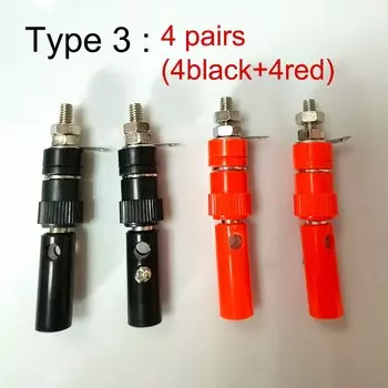 QvvCev A22574-red black Банановые разъемы 4 мм