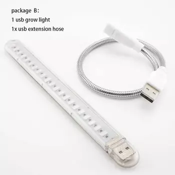 QvvCev Фитолампа 21 LED красный синий 5В USB